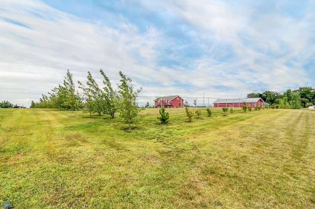 view of yard featuring a rural view