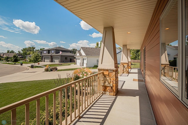 balcony with covered porch