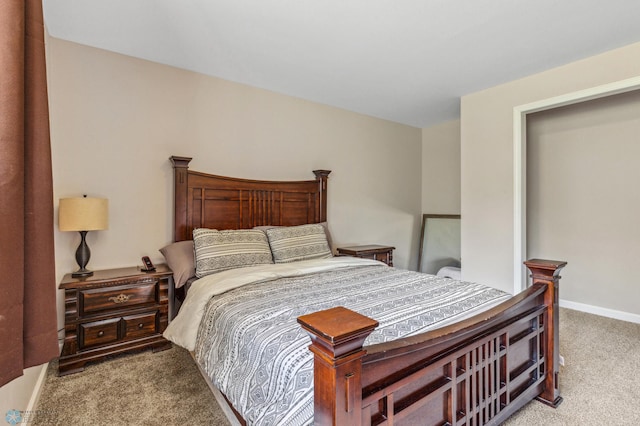 view of carpeted bedroom