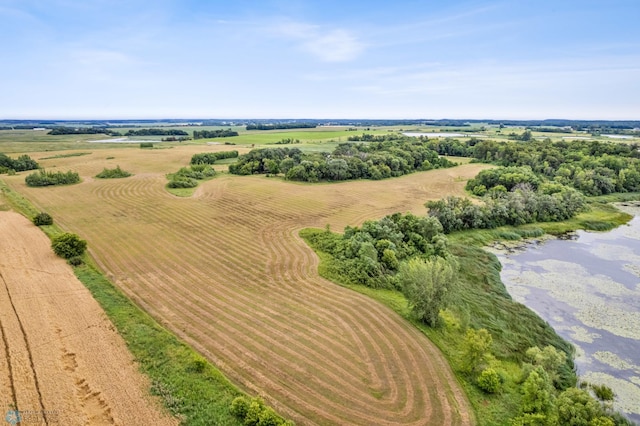 aerial view with a rural view