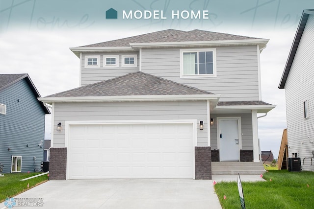 view of front of home featuring central AC unit