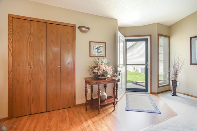 foyer featuring light hardwood / wood-style flooring