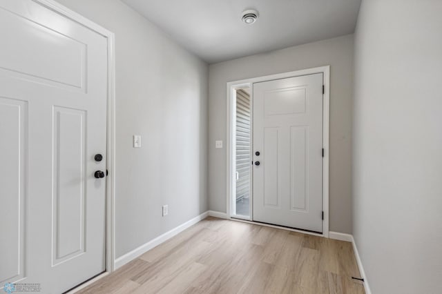 entryway featuring light hardwood / wood-style floors