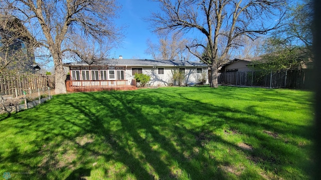 exterior space with a lawn