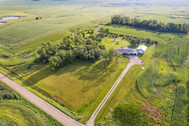 drone / aerial view featuring a rural view