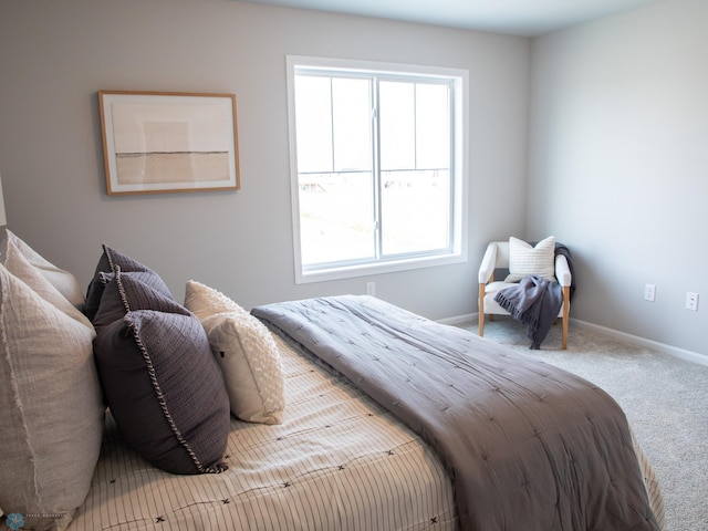 bedroom with carpet and multiple windows