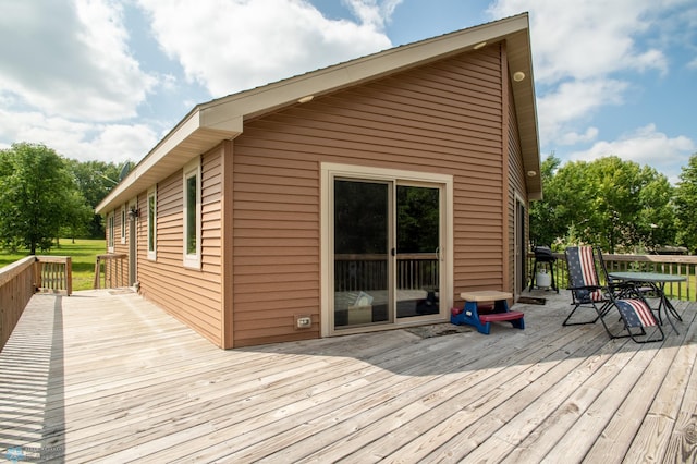 view of wooden deck