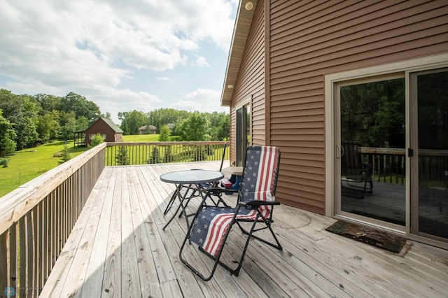 view of wooden terrace