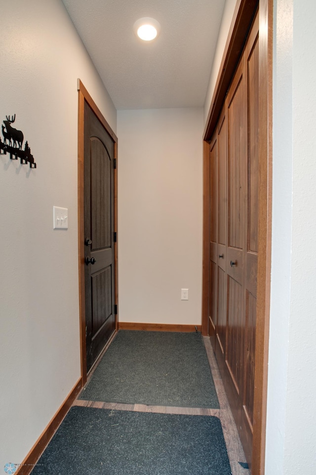 view of carpeted foyer