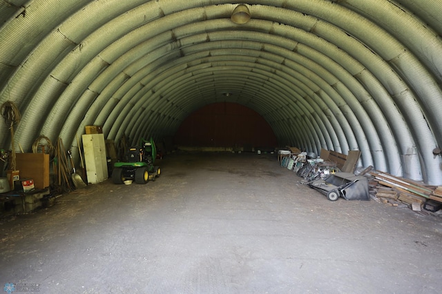 misc room with vaulted ceiling