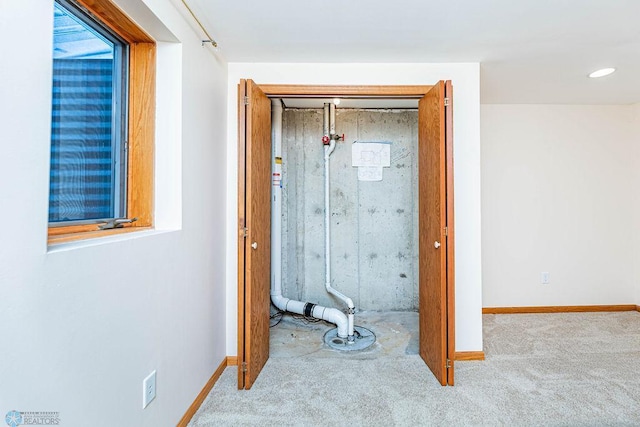 interior space featuring carpet floors