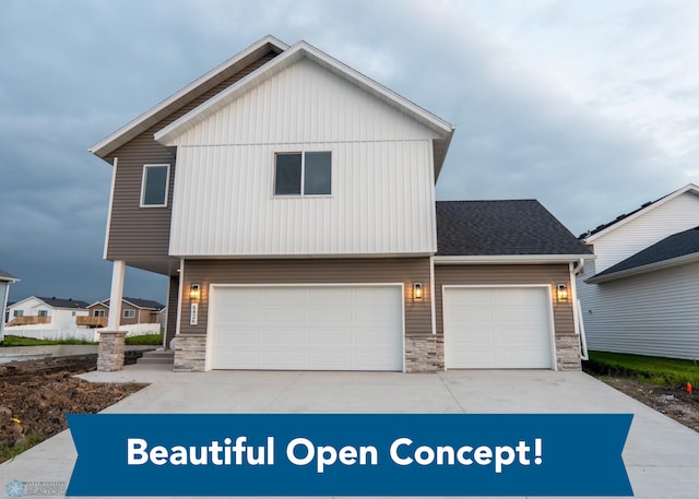 view of front of house featuring a garage