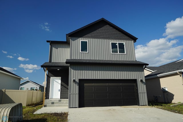 view of front of house featuring a garage