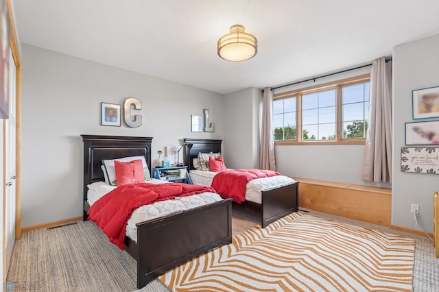 view of carpeted bedroom