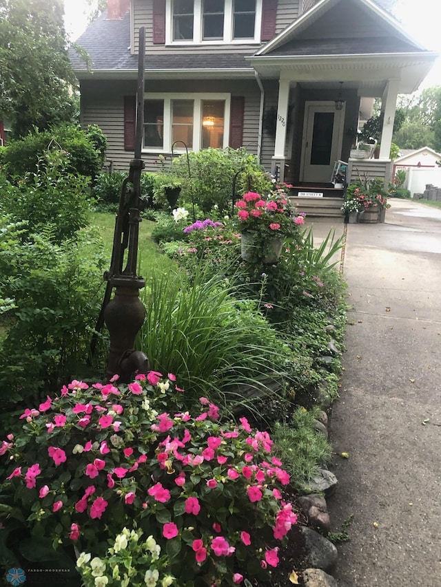 exterior space featuring covered porch