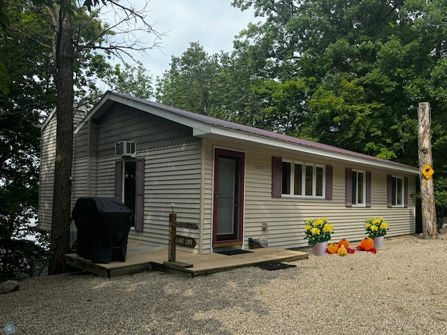 view of single story home