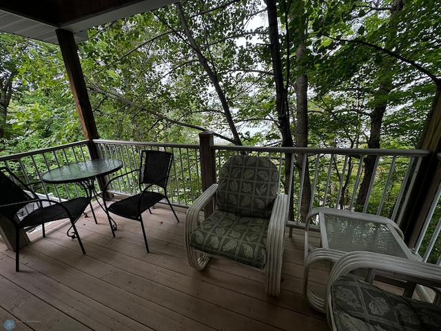 view of wooden terrace