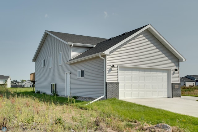 view of home's exterior featuring a garage