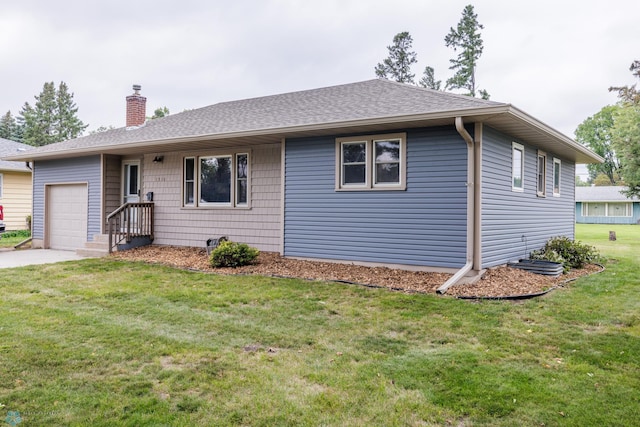 view of front of home with a front yard