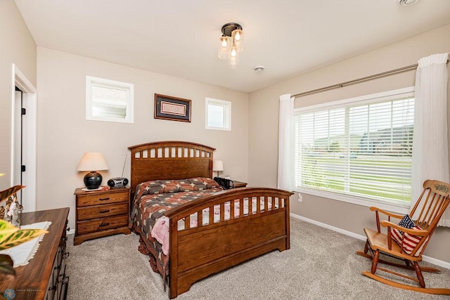 view of carpeted bedroom