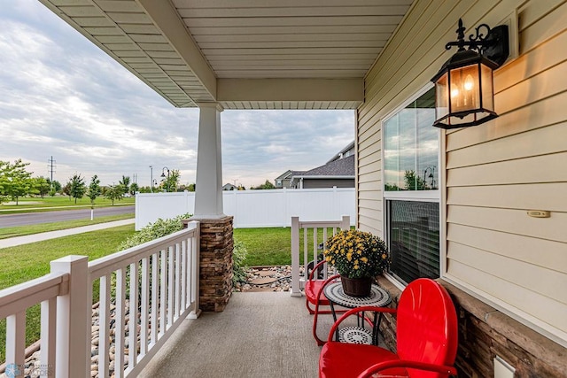 view of patio with covered porch