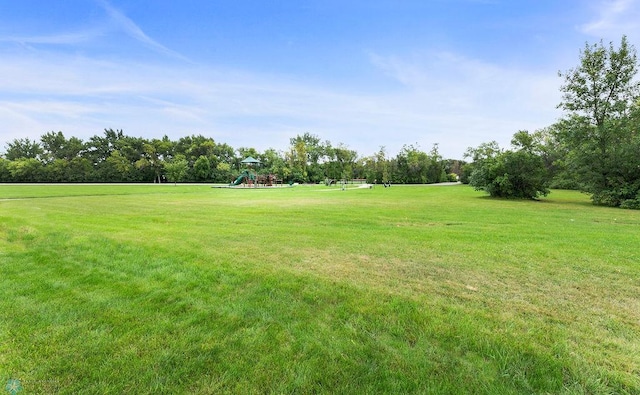 view of yard featuring a playground