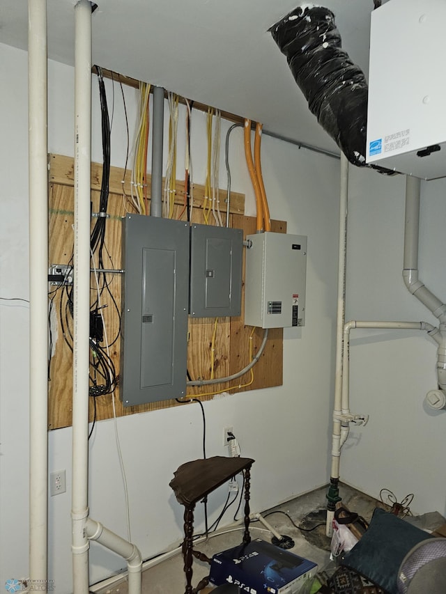 utility room featuring electric panel