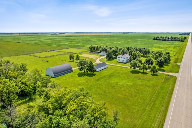 bird's eye view with a rural view