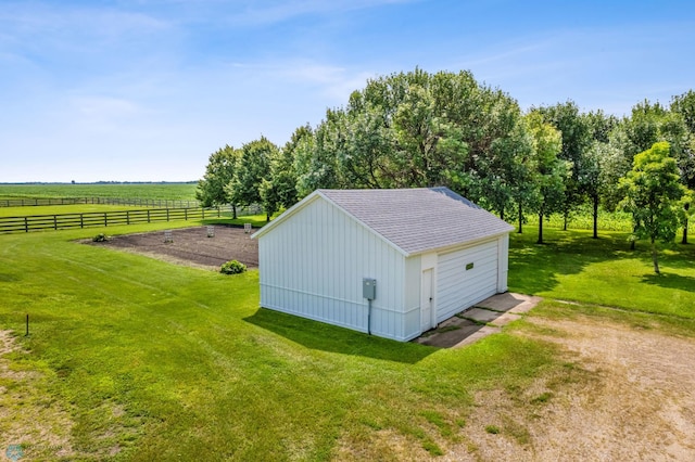 drone / aerial view with a rural view