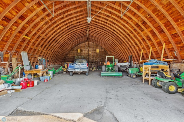 view of unfinished attic