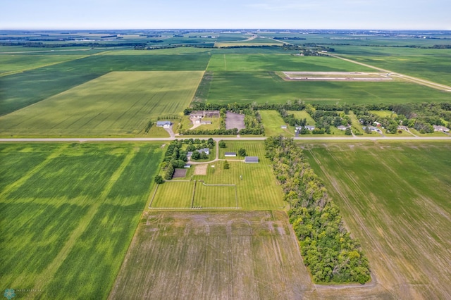 bird's eye view featuring a rural view