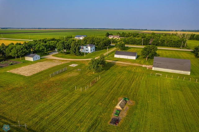 aerial view featuring a rural view