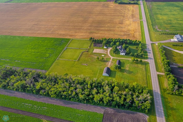 bird's eye view featuring a rural view