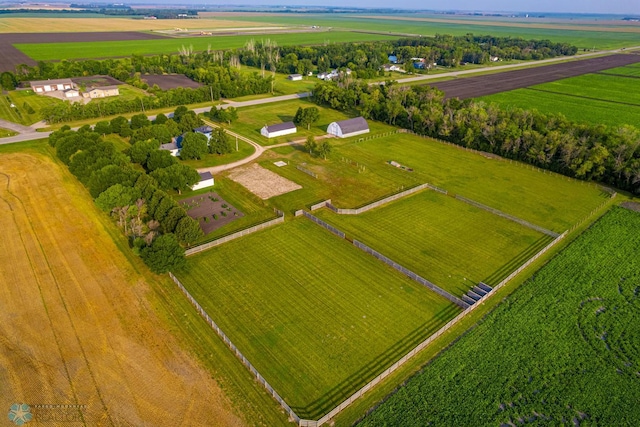 bird's eye view featuring a rural view