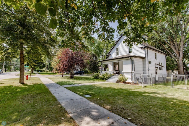 view of home's exterior with a yard