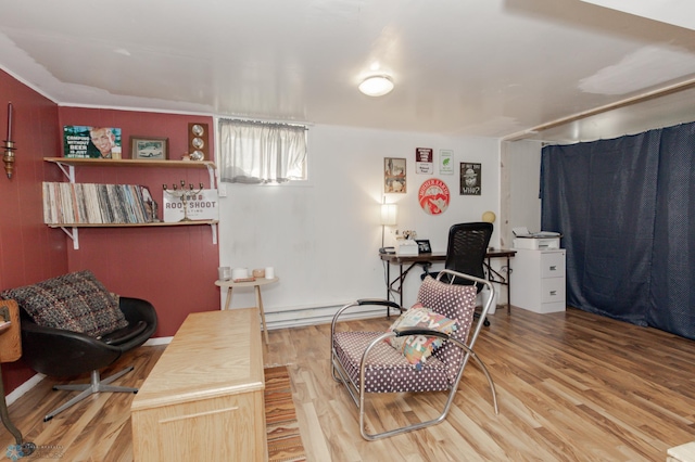 interior space featuring wood-type flooring