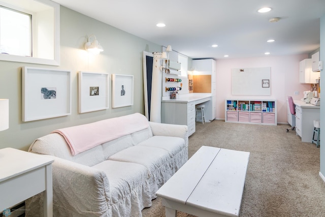 view of carpeted living room