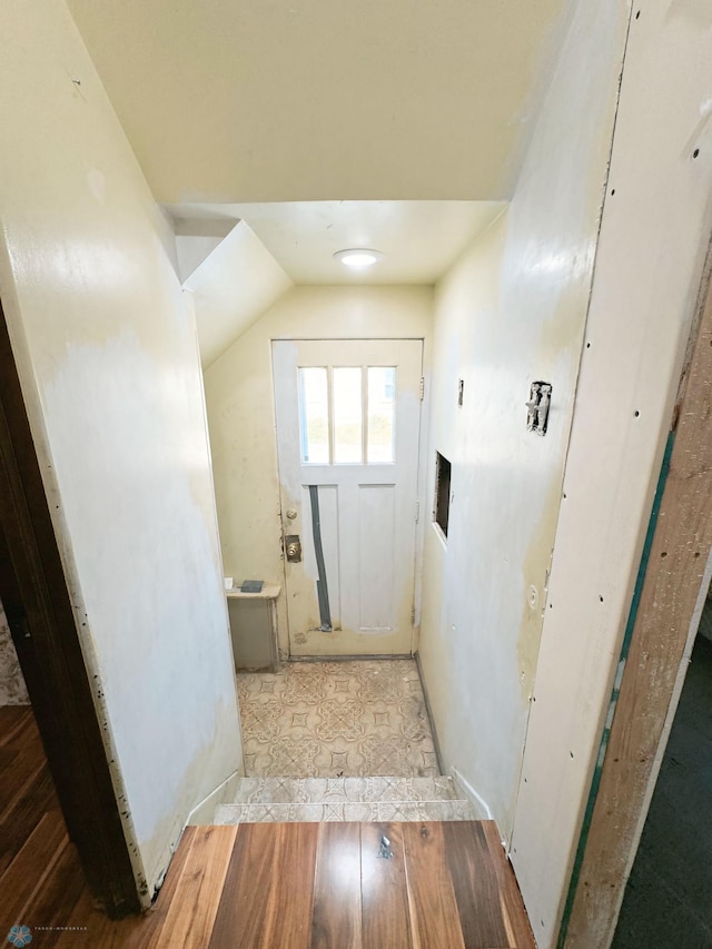 interior space with hardwood / wood-style flooring