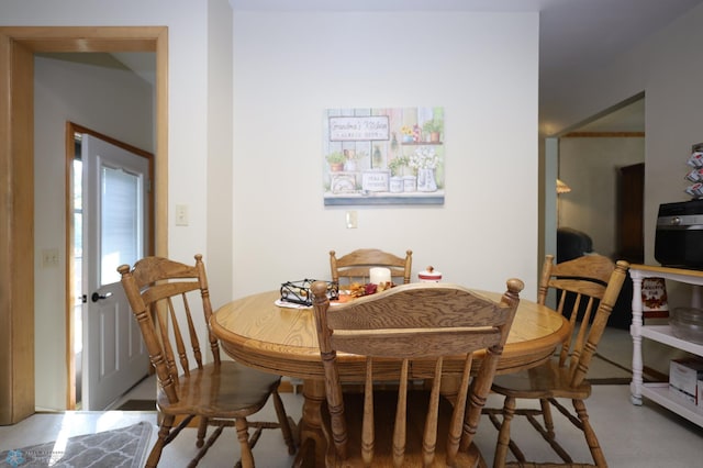 view of dining space