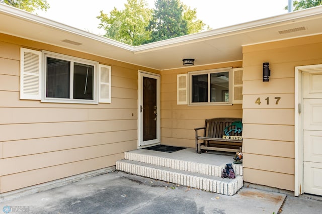 view of doorway to property