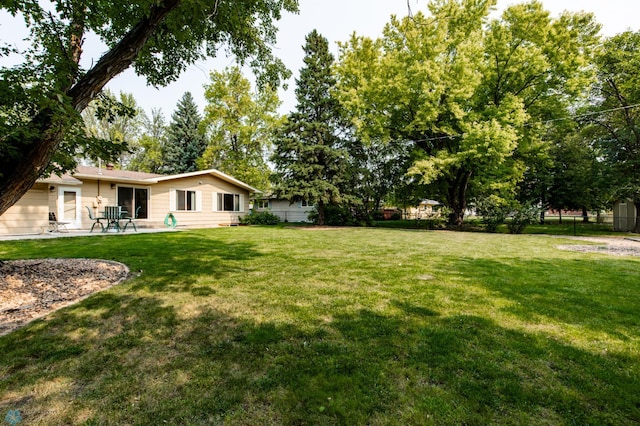 view of yard featuring a patio