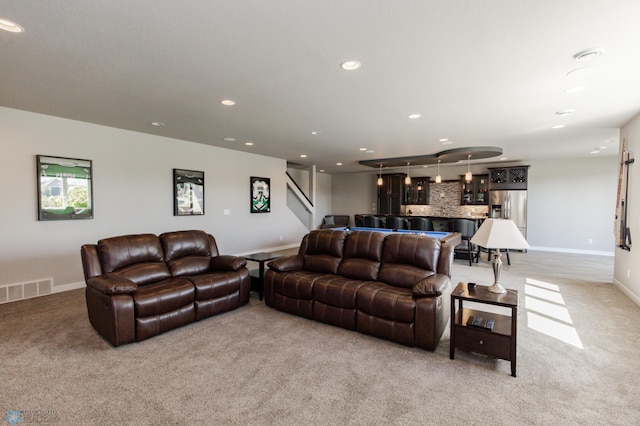 view of carpeted living room