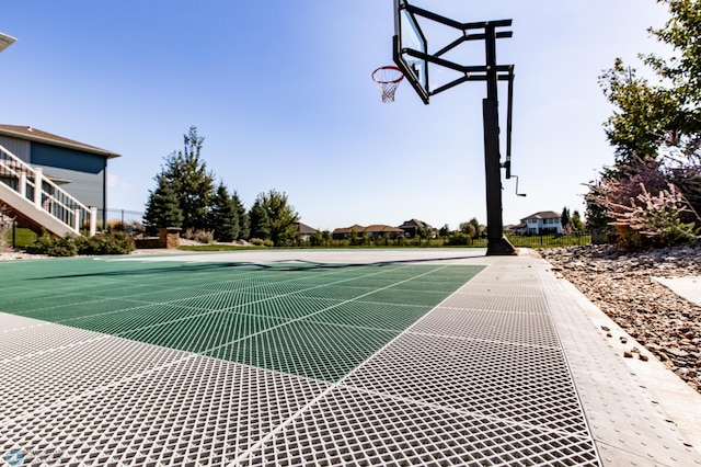 view of basketball court