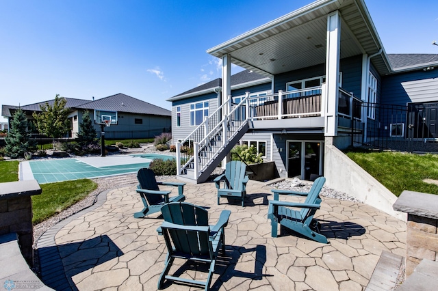 view of patio / terrace with a wooden deck