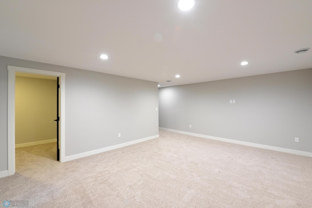 empty room with light carpet