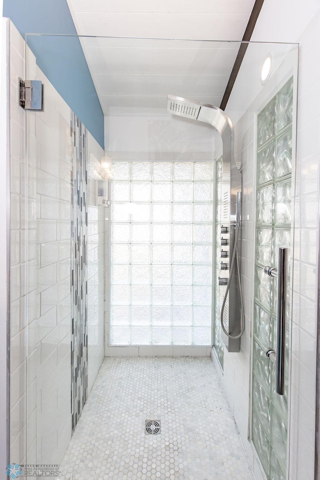 bathroom with an enclosed shower