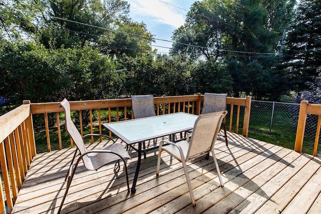 view of wooden terrace