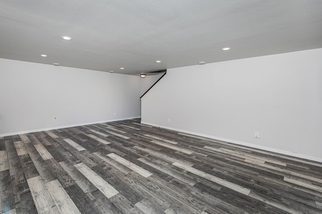 empty room featuring dark hardwood / wood-style floors