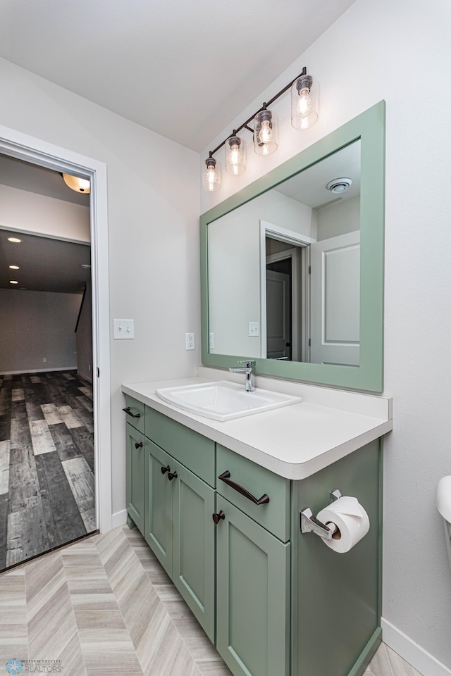 bathroom with vanity