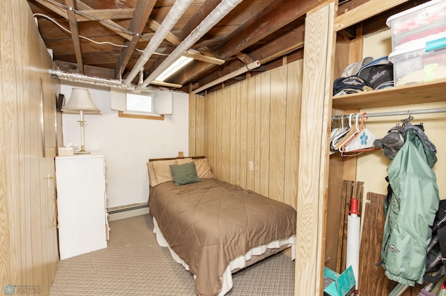 bedroom featuring baseboard heating